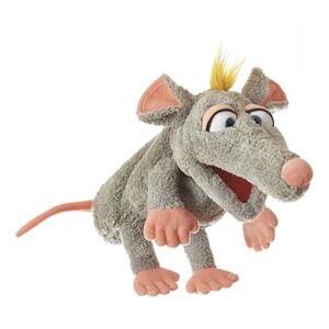 Living Puppets Scraps The Rat Hand Puppet Plush Yellow Hair Pink Nose